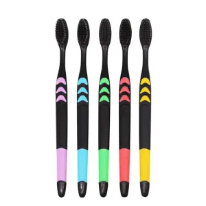 10 Piece Soft Bristle Bamboo Charcoal Toothbrush Set for Couples