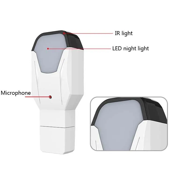 2-Pack Ir18 Infrared Wifi Voice Remote With Night Light - White