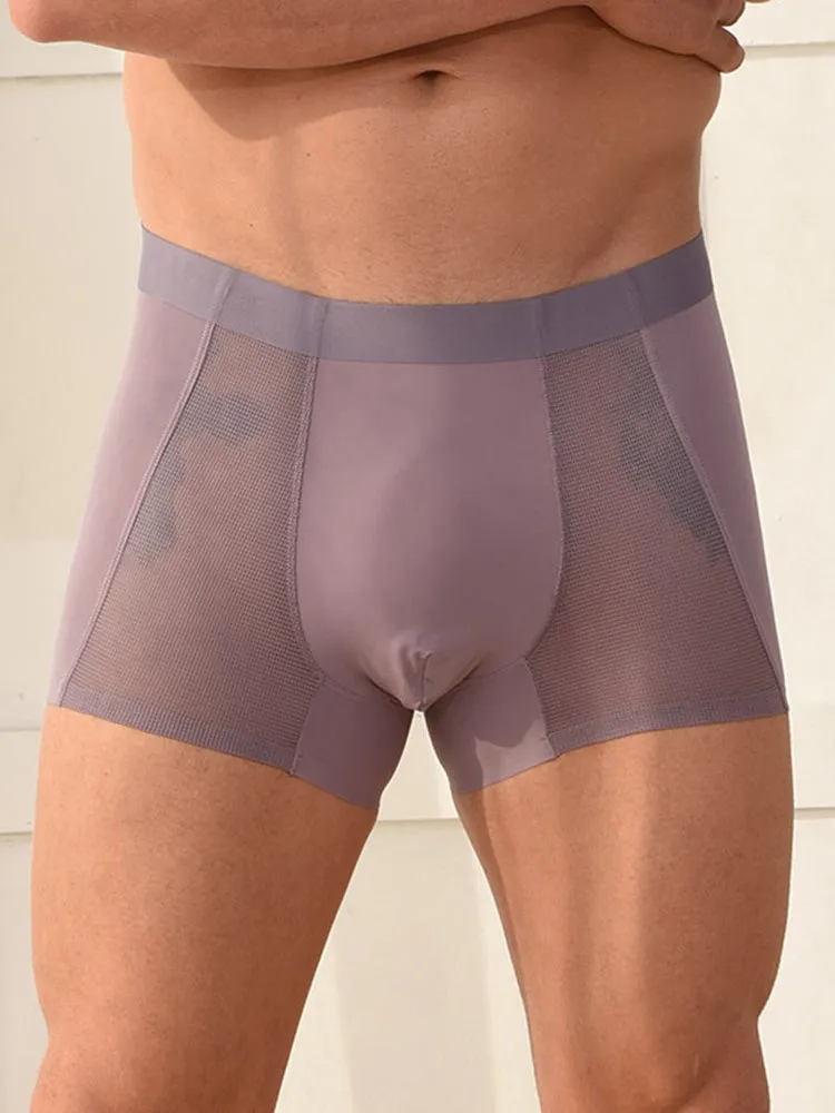 3 Pack Men's Soft Antibacterial Cooling Breathable Air Conditioner Trunks