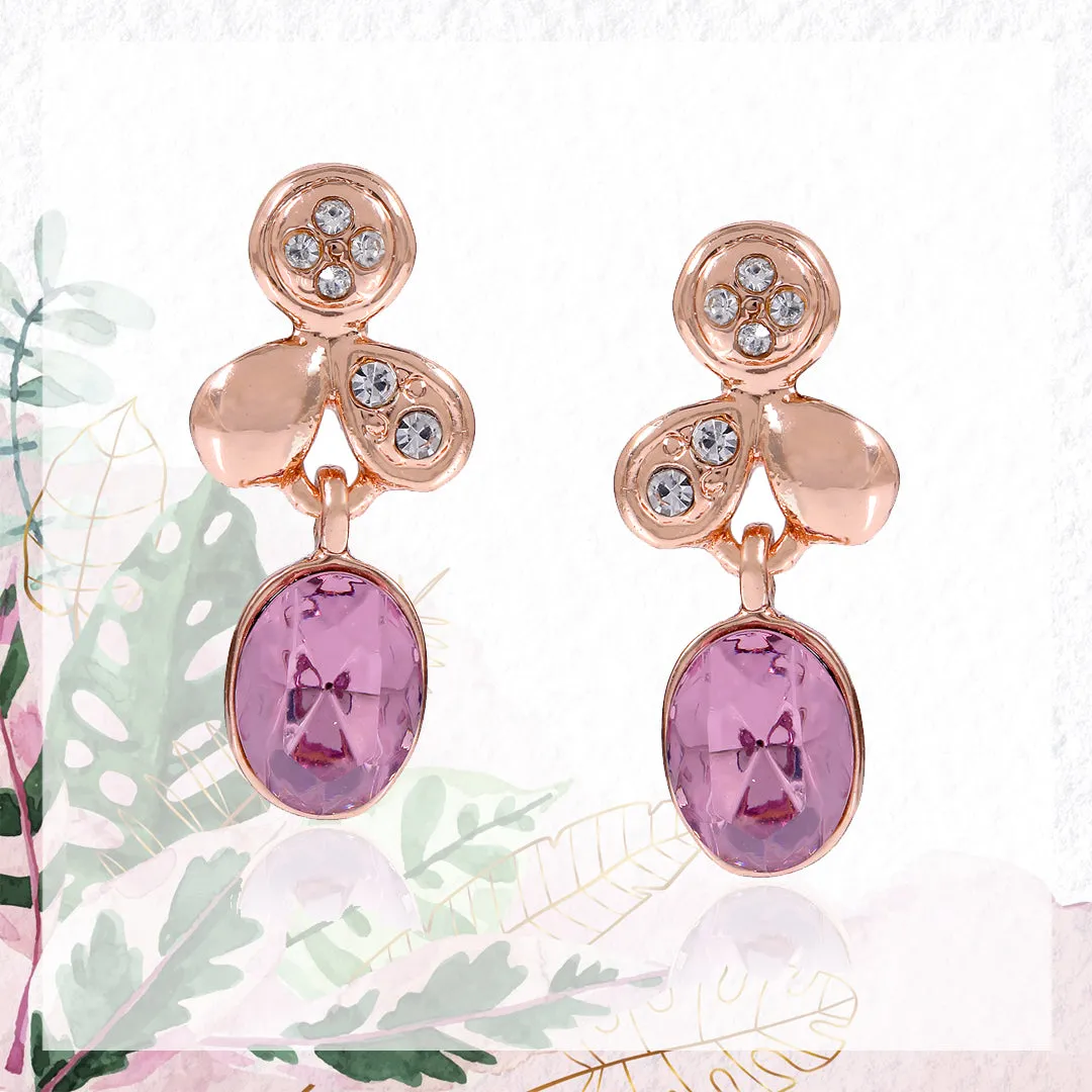 Austrain Crystal Leaf Drop Earrings