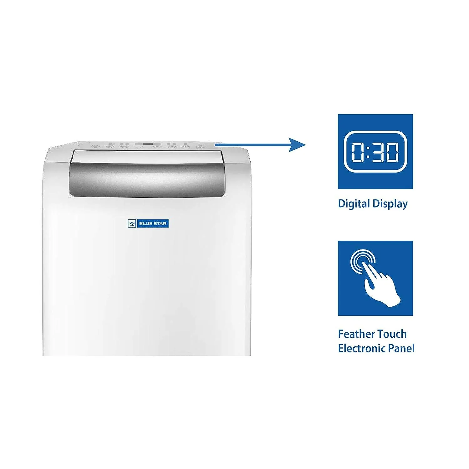 Blue Star PC12DB 1 Ton Fixed Speed Portable AC  Modes-Auto/Cool/Fan/Dry, Auto Mode, Remote Control Operations, Gold Fins, White