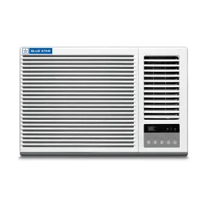 Blue Star WFE318P 1.5 Ton 3 Star Fixed Speed Window AC (Copper, Turbo Cool, Fan Modes-Auto/High/Medium/Low, Hydrophilic Blue Fins, Dust Filters, Self-Diagnosis, White)