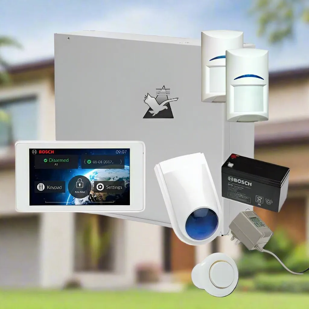 Bosch Solution 2000 Alarm System with 2 x Gen 2 Quad Detectors  5" Touch Screen