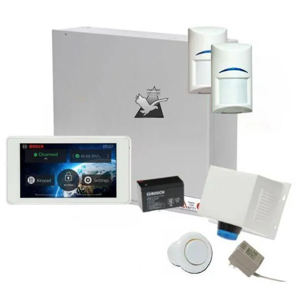 Bosch Solution 2000 Alarm System with 2 x Gen 2 Quad Detectors  5" Touch Screen