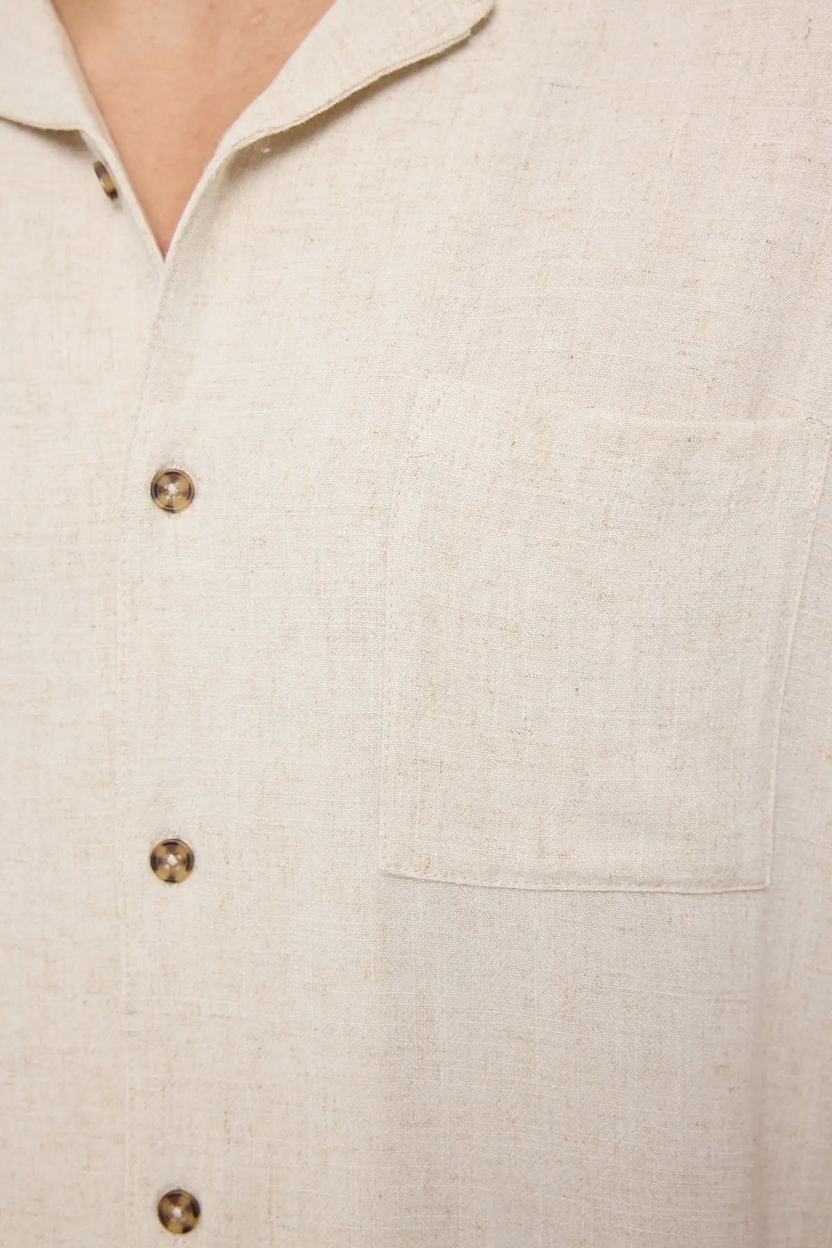 Common Need Truth Resort Collar Shirt Oatmeal