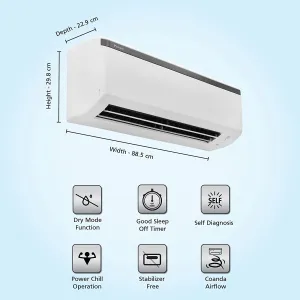 Daikin FTE60UV16U 1.8 Ton 1 Star Split AC   Copper Condenser