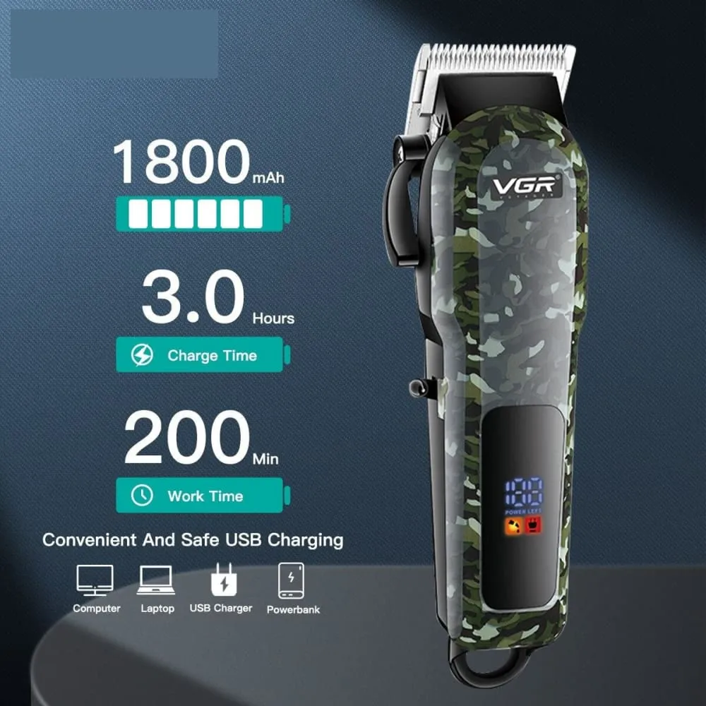 Electric Adjustable Cordless Rechargeable Beard Hair Trimmer for Men