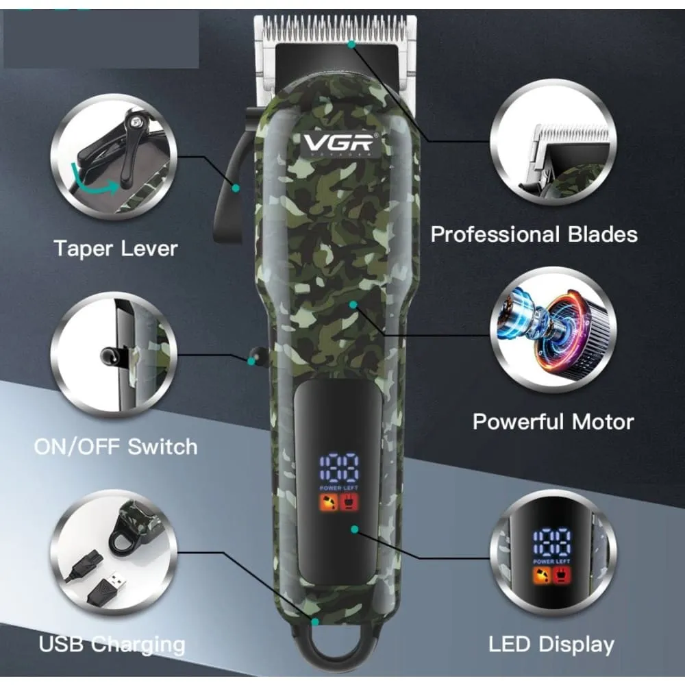 Electric Adjustable Cordless Rechargeable Beard Hair Trimmer for Men