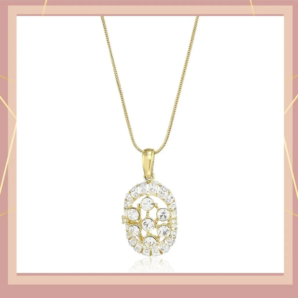 Estele Gold plated Austrian Crystal fancy pendant for women