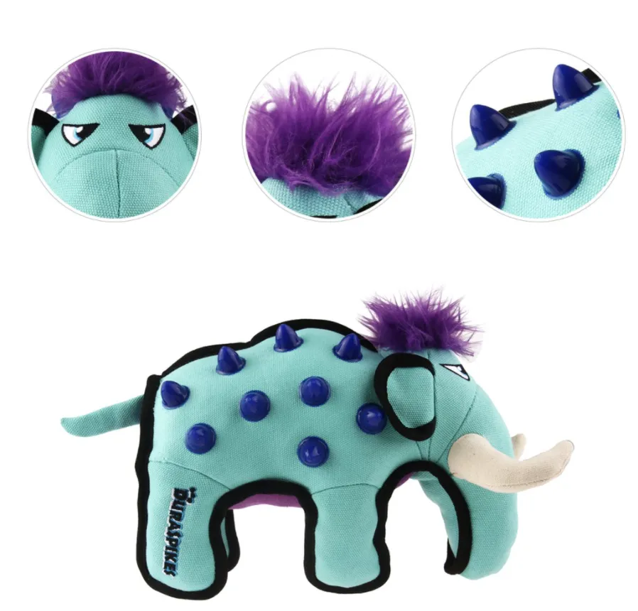 GiGwi Duraspikes Series: Durable, Spiked, Canva Plush Dog Toy