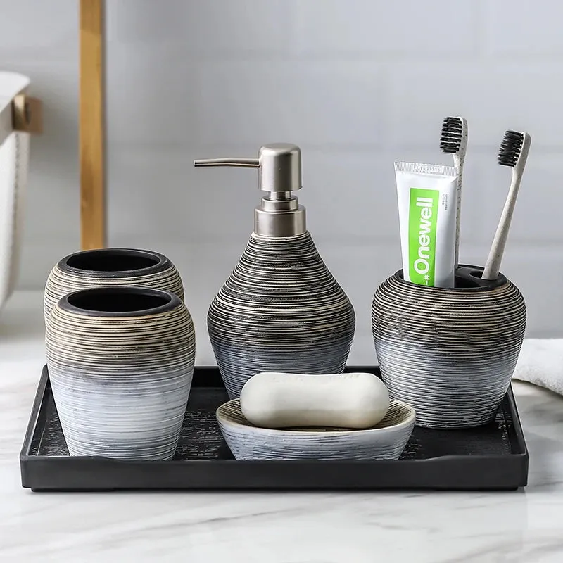Handmade 6-Piece Gradient Bathroom Set