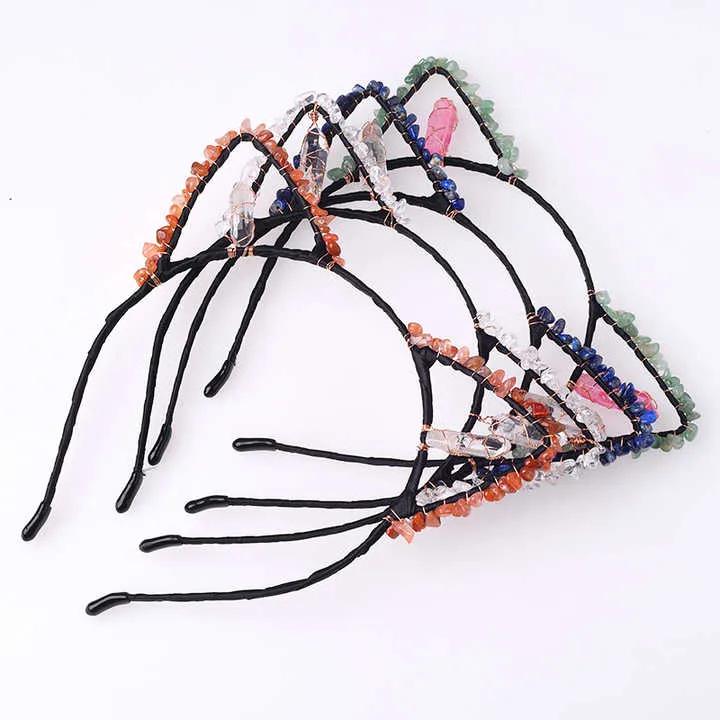 Hot Selling Natural Crystal Chips-عصابة رأس على شكل