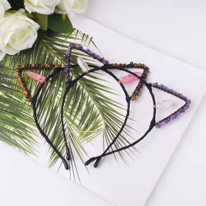 Hot Selling Natural Crystal Chips-عصابة رأس على شكل