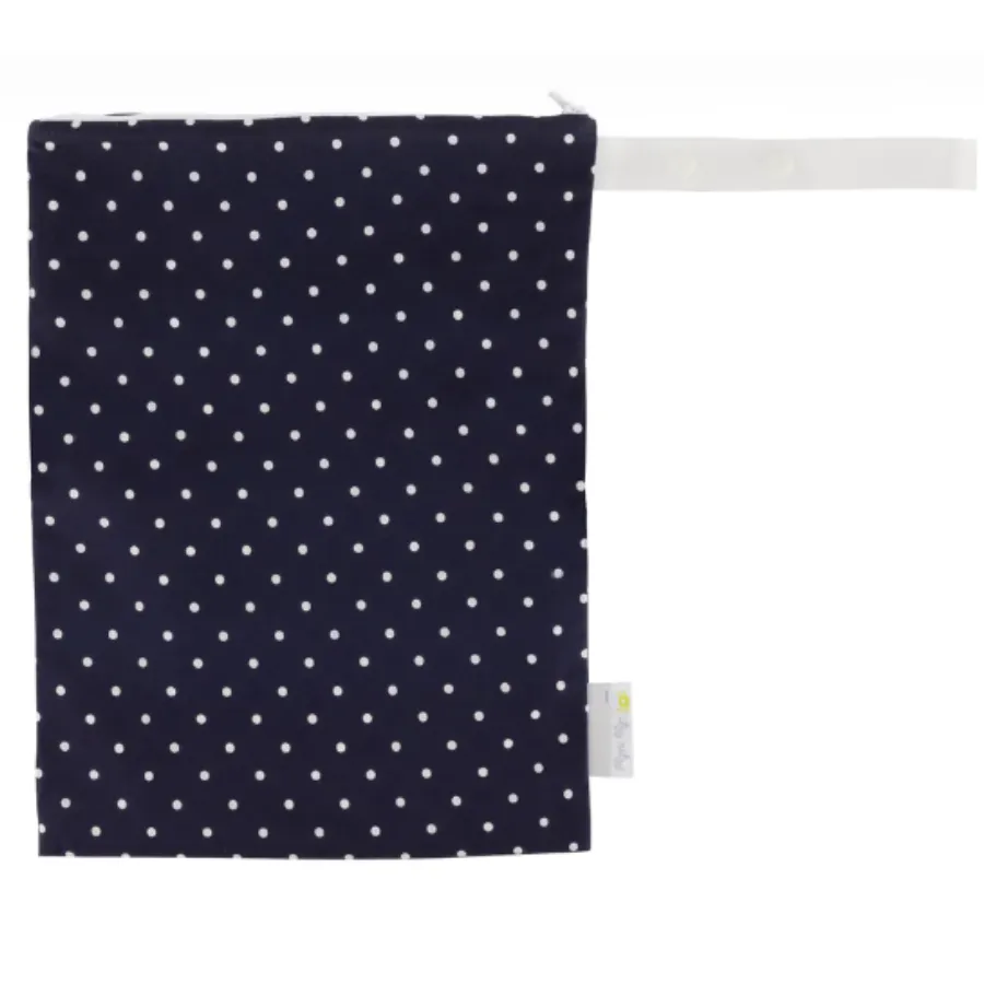 Itzy Ritzy Wet Bag Adjustable Handle WBMH8123 - Nautical Navy Dots
