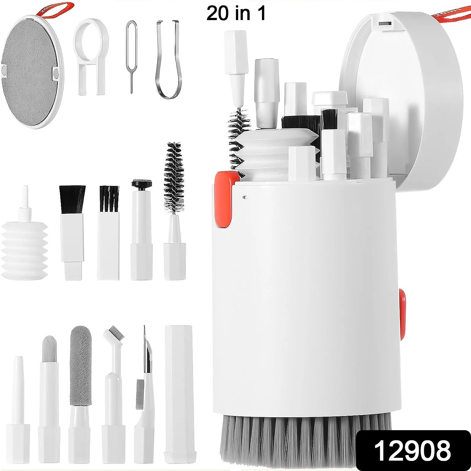 Keyboard Cleaner Kit, 20-in-1 Laptop Phone Screen Cleaning Kit, Keyboard Cleaning Kit with Electronic Cleaning Brush Spray for AirPods Pro, iPad, iPhone Pro, Camera, Computer Cleaning