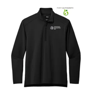 NEW - Port Authority C-FREE Double Knit 1/4-Zip - Deep Black