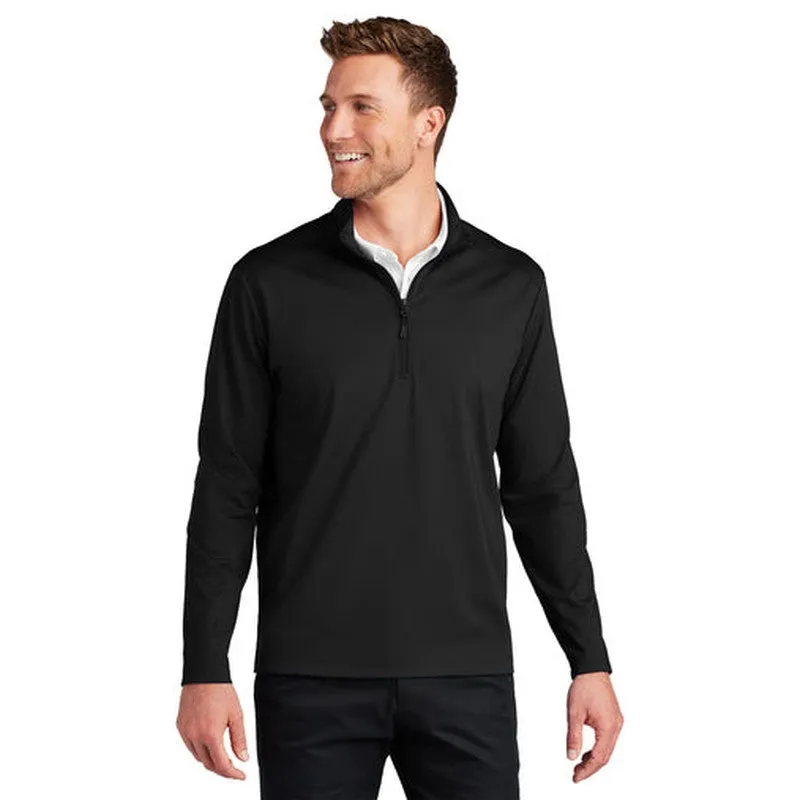 NEW - Port Authority C-FREE Double Knit 1/4-Zip - Deep Black