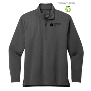 NEW - Port Authority C-FREE Double Knit 1/4-Zip - Grey Steel Heather