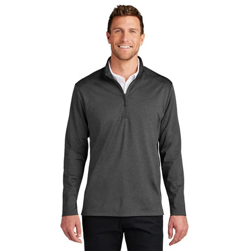NEW - Port Authority C-FREE Double Knit 1/4-Zip - Grey Steel Heather