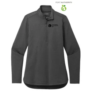 NEW - Port Authority Ladies C-FREE Double Knit 1/4-Zip - Grey Steel Heather