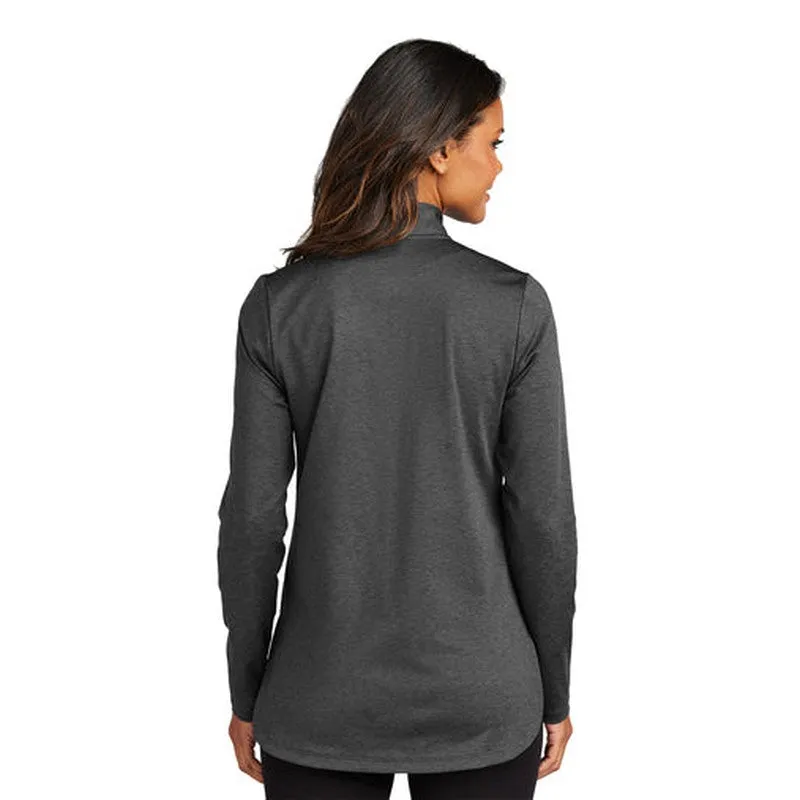 NEW - Port Authority Ladies C-FREE Double Knit 1/4-Zip - Grey Steel Heather