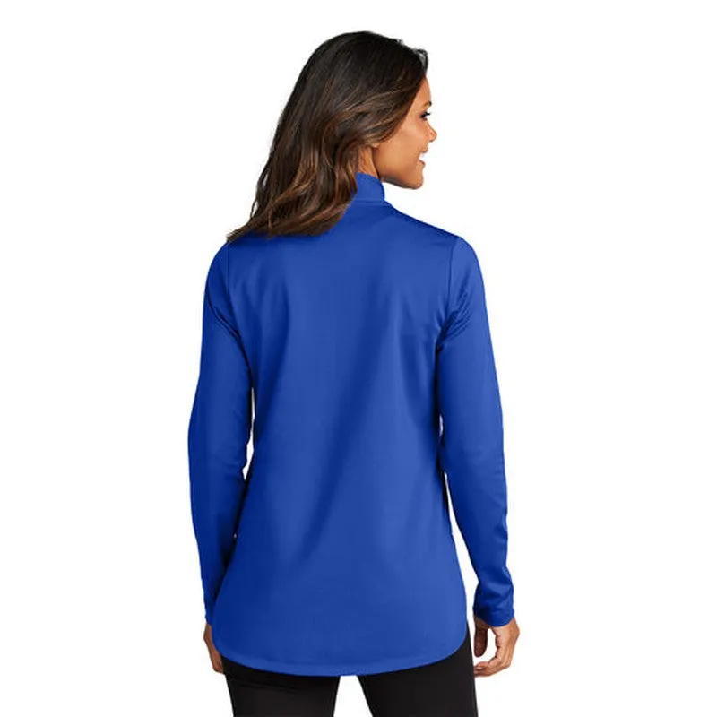 NEW - Port Authority Ladies C-FREE Double Knit 1/4-Zip - True Royal