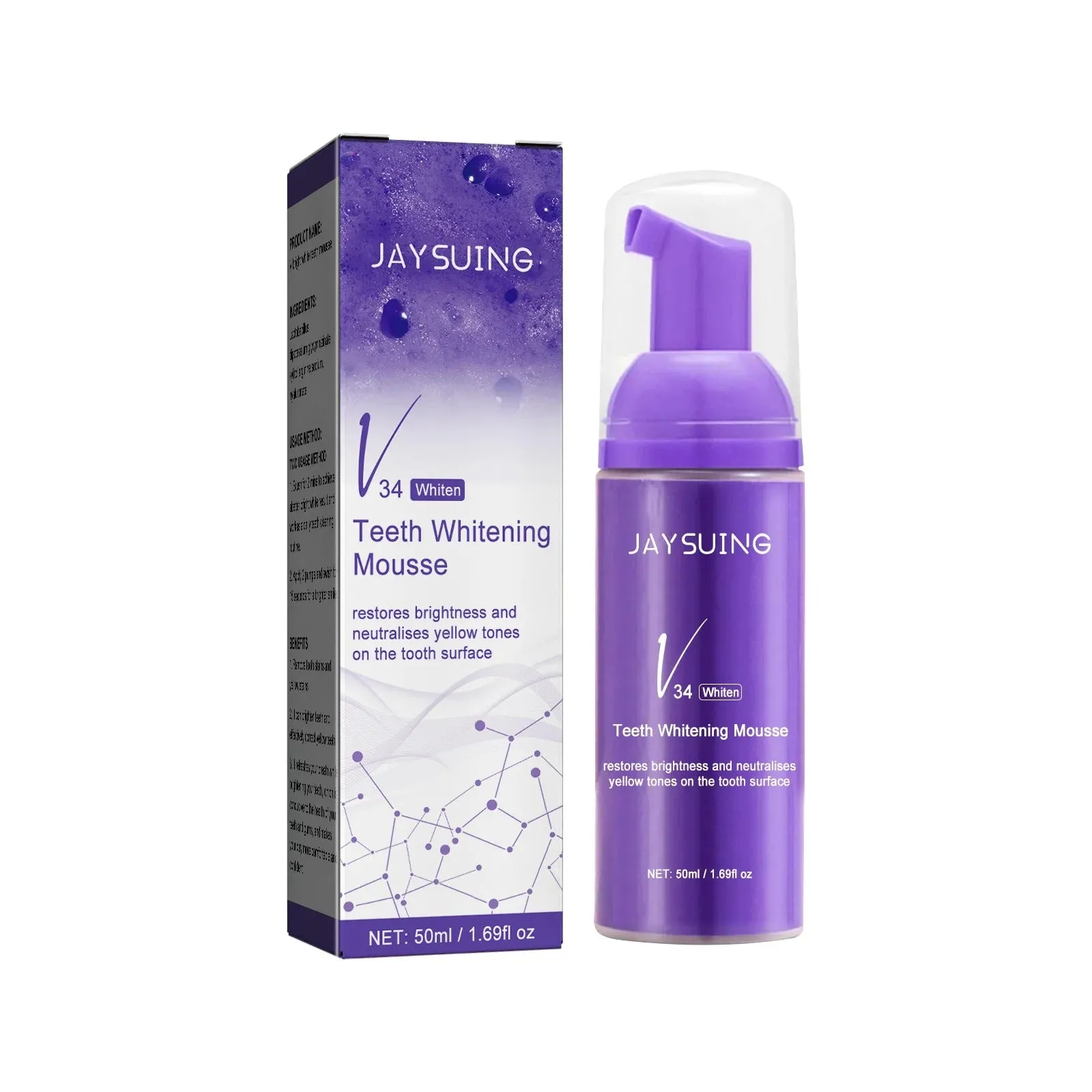 Toothpaste Mousse V34 - Your Solution to Teeth Cleaning, Whitening, and Stain Removal