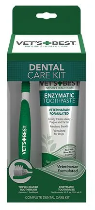 Vet's Best Dental Care Kit toothbrush and Gel for Dogs 1pc